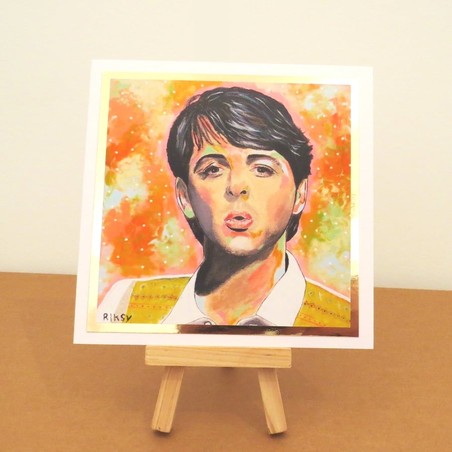 Paul McCartney - 6x6 Greeting Card - Print from Original Art
