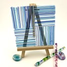 Fused glass stringers coaster.