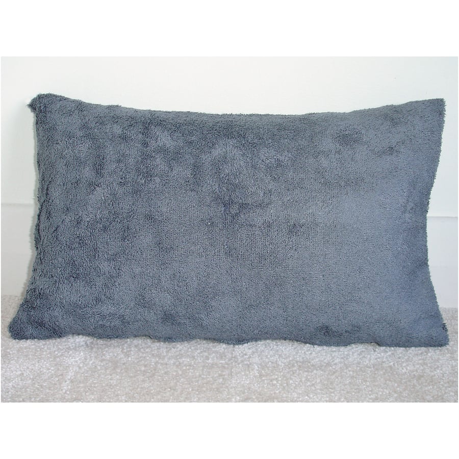 Bamboo Terry Towelling Travel Pillow Cover Grey Tempur SMALL 16 "x 10"
