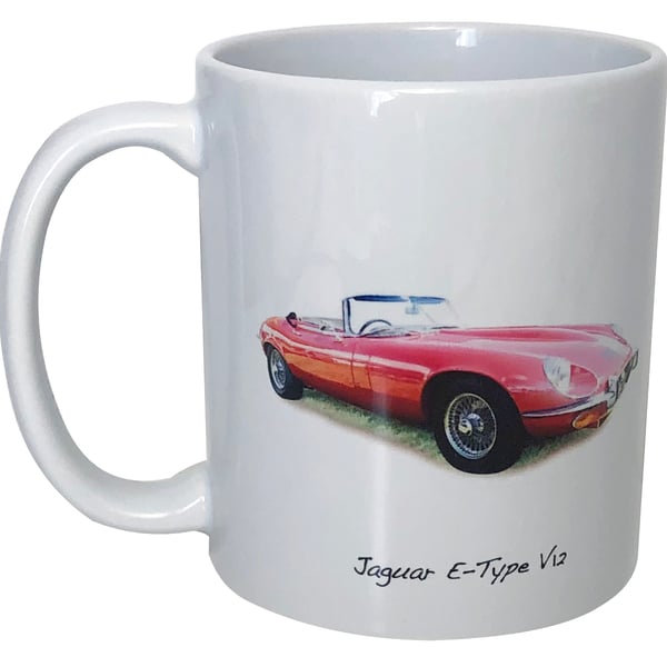 Jaguar E-Type V12 1973 - 11oz Ceramic Mug 