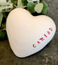 Ceramic heart pebble - Cariad - Image 1