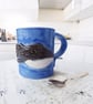 Whale Shark Mug - Hand Built Stoneware Pottery - Image 2