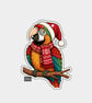 Unique Funny Christmas Gift Tags For Adults, 6pk - Parrot In Santa Hat