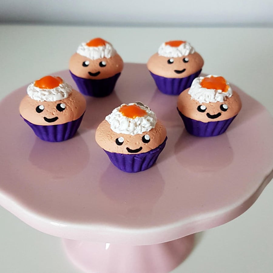 SALE KAWAII Creme Egg cupcake necklace - handmade, unique, gift, cute