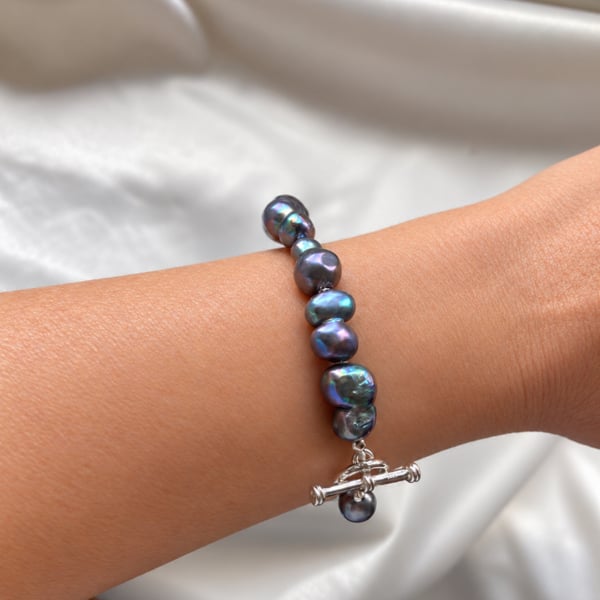 Baroque Freshwater Pearl & Sterling Silver Bracelet