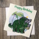 Stunning handmade quilled dinosaur card