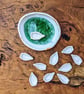 Perfectly Imperfect - Ceramic soap dish, trinket dish, with ceramic rowing boat - Image 2