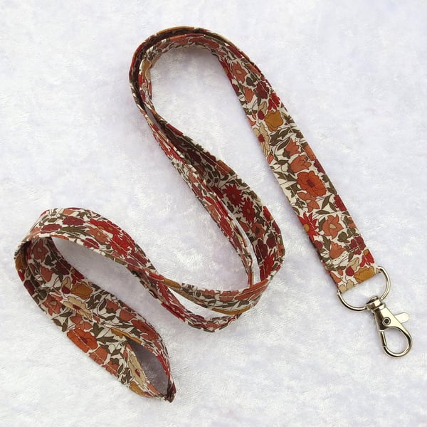 LibertyTana Lawn lanyard, with swivel lobster clip, 19.5 inches, autumn