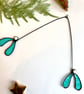 Stained glass mistletoe suncatcher, Perfect Christmas gift, Unique Christmas 