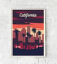 California retro travel poster, California travel print, USA travel art - Image 4