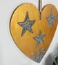 Christmas Star Hanging Wooden Heart Decoration  - Image 2