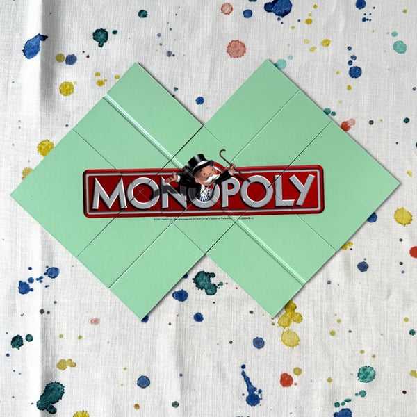 Four Modern Monopoly Game Boards Cut for Coasters - DIY - Super Seconds