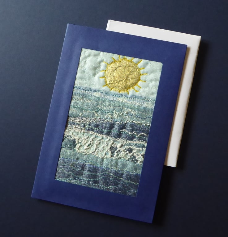 Individually Hand Crafted Textile Blank Card