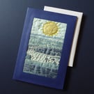 Individually Hand Crafted Textile Blank Card