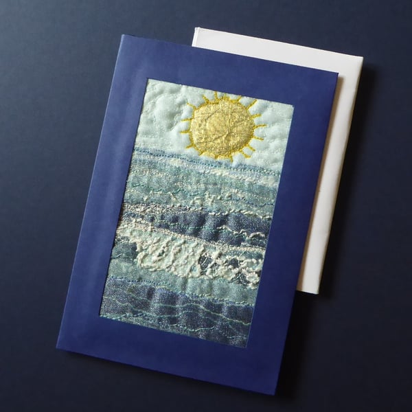 Individually Hand Crafted Textile Blank Card