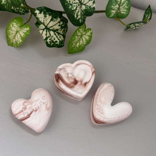 Essential Oil Diffuser Hearts – Set of 3 Handmade Aroma Stones