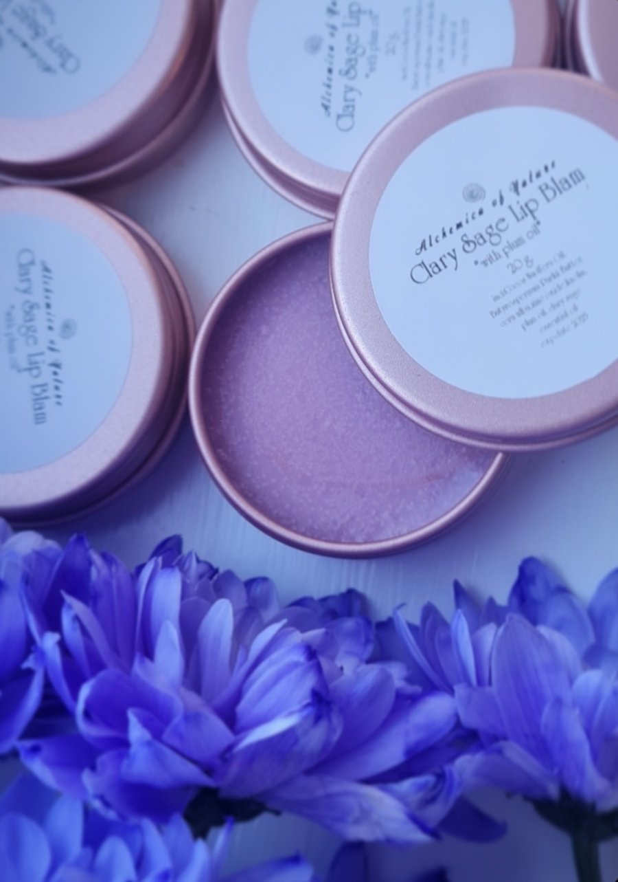 Clary Sage and plum oil Smoothing lip balm Folksy