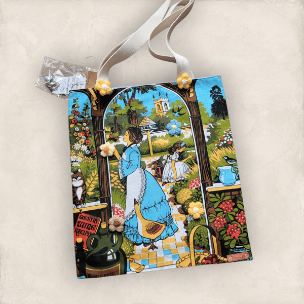 Garden Tea Towel Cotton Tote Bag 