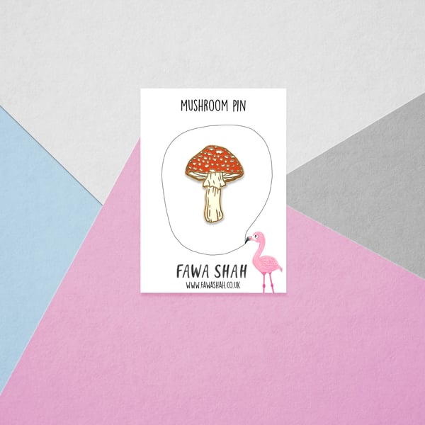 Mushroom pin - Hard Enamel Pin - Jewellery