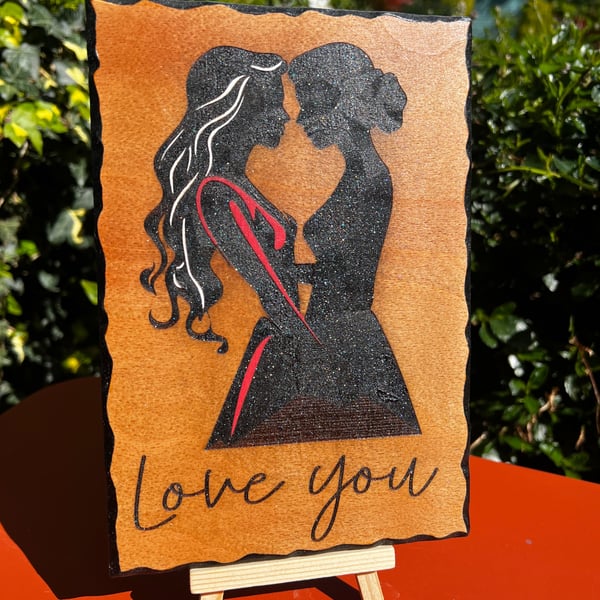 Same sex romantic plaque 