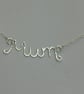 Sterling Silver 'Mum' Pendant Necklace - Image 5