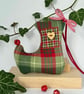 SALE 2026 - GREEN AND RED TARTAN CHRISTMAS STOCKING DECORATION - Image 5