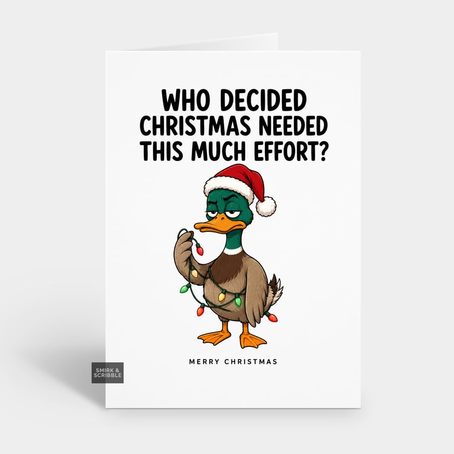 Image of Funny Christmas Card - This Much Effort
