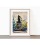 Original ACEO Mini Painting Tavistock Devon Drake Statue Watercolour and Ink - Image 4