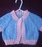 Pale Pink and Pale Blue Bolero or Cardigan with Short Sleeves