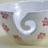 Flower Knitting Bowl Large Crochet Bowl yarn bowl gift for Mum Lead free Glaze 