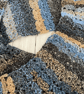 Blue Infinity Scarf - Handmade Chunky Crochet - Perfectly Imperfect - Image 9