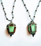 Glow In The Dark Lantern Hand Beaded Gothic Necklace - Image 1