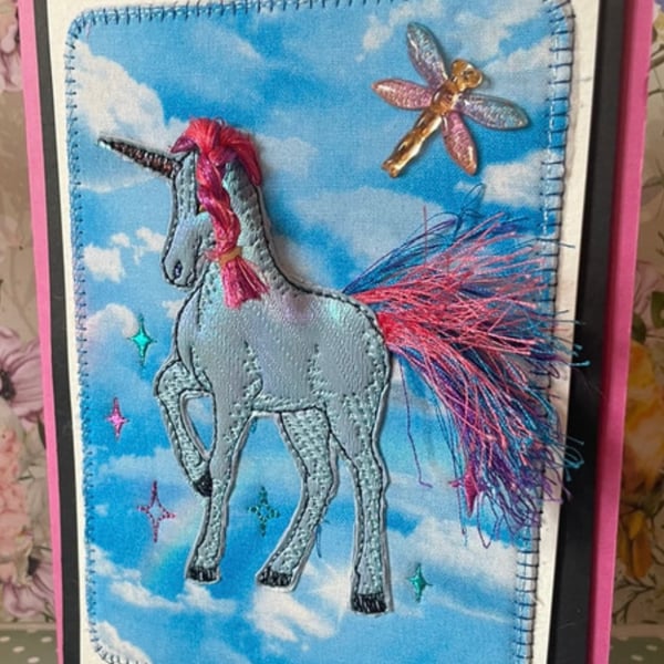 Handmade 3D greetings card Unicorn 