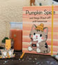 Funny Cat Pumpkin Spice Journal, Autumnal leatherette A5 Notebook