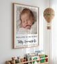 Personalised Baby Photo Print - Newborn Birth Stats - Nursery Wall Art Gift - Image 3