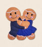 Ballroom Dancing Gingerbread Couple - Embroidered Dance Decoration