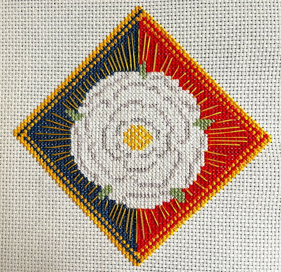 White Rose of York counted cross stitch kit