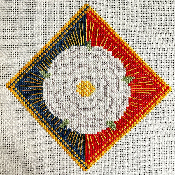 White Rose of York counted cross stitch kit