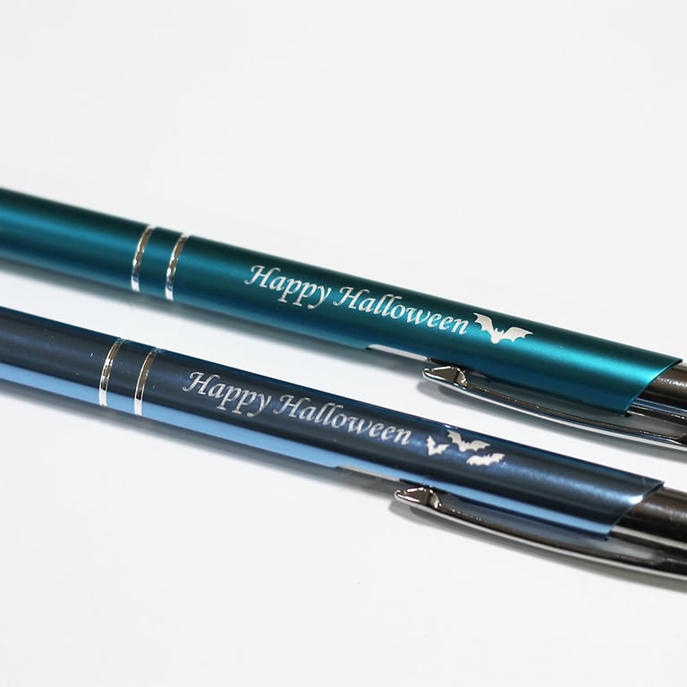 Personalised Engraved Metal Pen with Bats Print High Quality Custom Message 