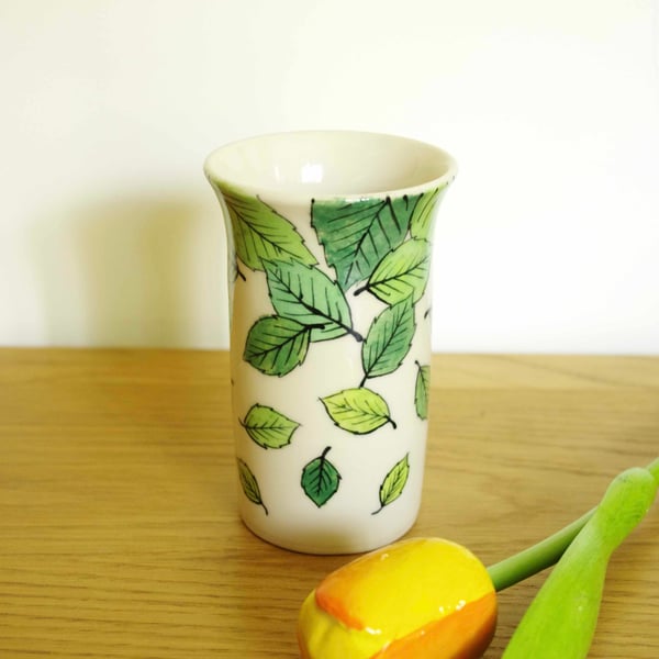 Small Vase - Green Beech Leaves