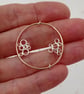  Recycled Sterling Silver Cells & 14ct Gold Filled Gold Wire Circles Necklace  - Image 5