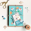 'The Blue Collection' -  5 hand-tied eco greetings cards