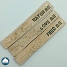 Ceramic plant labels,  set of 3