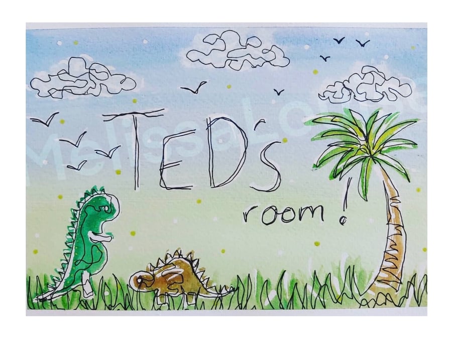 Personalised bedroom door sign
