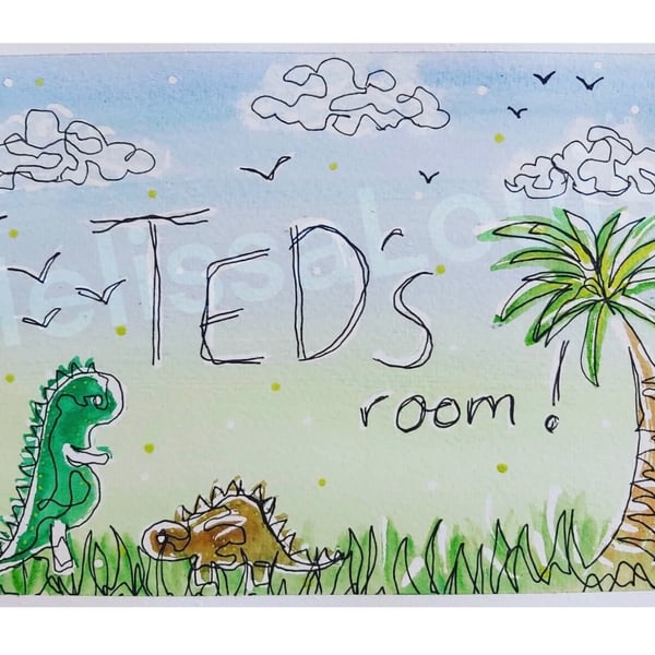 Personalised bedroom door sign