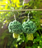 Broccoli earrings, Fun vegetable themed dangle earrings, Green earrings - Image 4