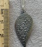 Pretty, pure silver, paisley style necklace.  - Image 2