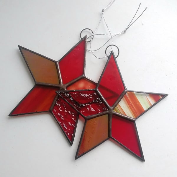 Stained Glass Star - Red