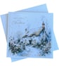Traditional Winter Christmas Card Set of Six Square Seasonal Greetings Cards - Image 3