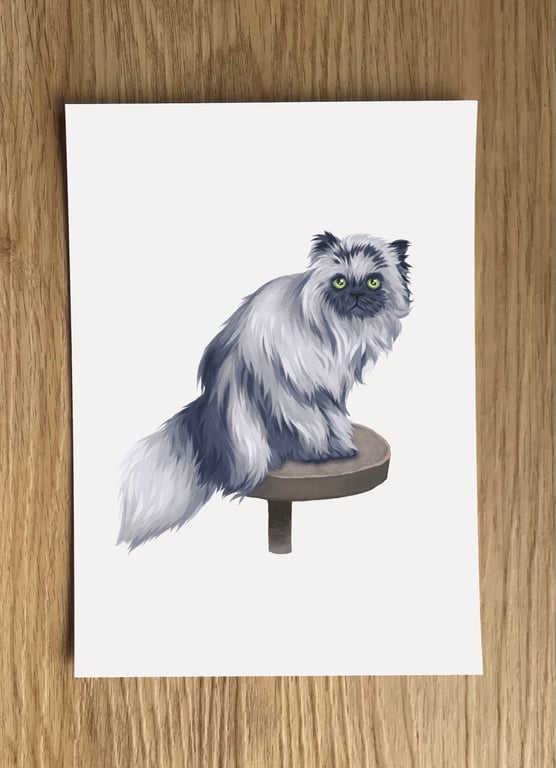 A6 Cat Post Card (White Background)